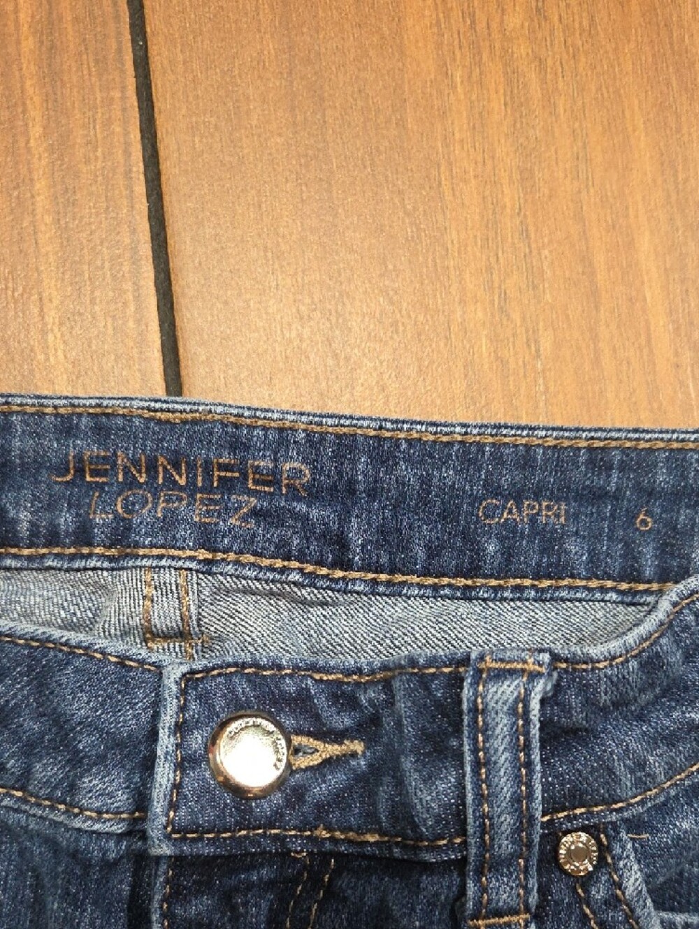 Jennifer Lopez Blue Distressed Boyfriend Jeans - Picture 2 of 7